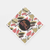 Serviette En Papier Hotdog Burger Doodle BBQ Motif d'anniversaire (Coin)