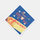 Serviette En Papier Hotdog Cookout BBQ Anniversaire Party Blue Napkins (Coin)