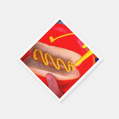 Serviette En Papier Hotdog et moutarde - Papier Napkin (Coin)