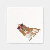 Serviette En Papier Hound Basset été (Devant)