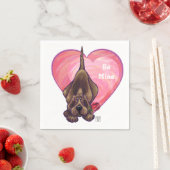 Serviette En Papier Hound Dog Valentine's Day (En situation)