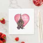 Serviette En Papier Hound Dog Valentine's Day (En situation)