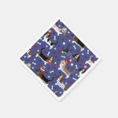 Serviette En Papier Hound Patriotique Basset (Coin)