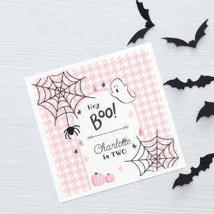 Serviette En Papier Houndstooth rose Halloween mignon Fantôme 2e anniv