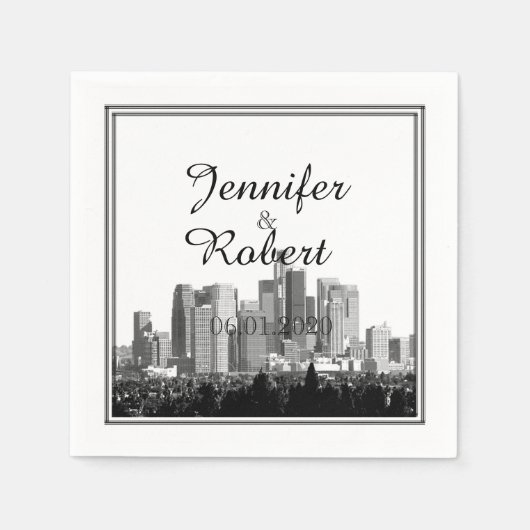 Serviette En Papier Houston Destination Wedding Napkin (Devant)