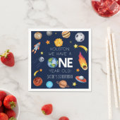 Serviette En Papier Houston Nous avons un an 1er anniversaire fête (En situation)