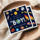 Serviette En Papier Houston Nous Avons Un Baby shower Boy Space Galaxy