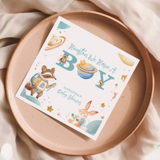 Serviette En Papier Houston Nous Avons Un Garçon De L'Espace Extérieur