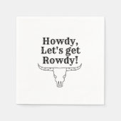 Serviette En Papier Howdy, allons-y (Devant)
