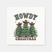 Serviette En Papier Howdy Christmas Cactus Western Xmas (Devant)