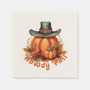 Serviette En Papier Howdy Fall - Vibes d'automne rustiques