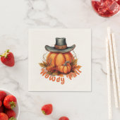 Serviette En Papier Howdy Fall - Vibes d'automne rustiques (En situation)