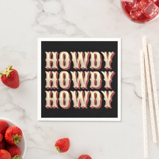 Serviette En Papier Howdy Howdy Howdy (En situation)