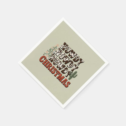 Serviette En Papier Howdy Howdy Howdy Noël Famille Noël Noël Jeu cadea (Coin)