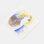 Serviette En Papier Howling Wolf (Coin)