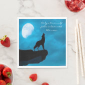 Serviette En Papier Howling Wolf Decoupage (En situation)