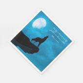 Serviette En Papier Howling Wolf Decoupage (Coin)