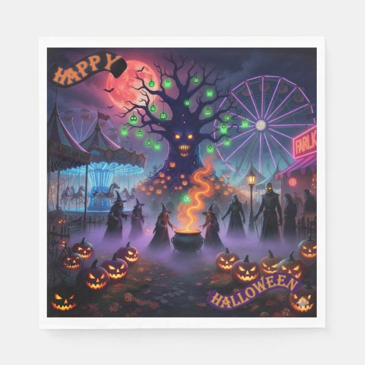 Serviette En Papier https://www.zazzle.com/halloween_paper_napkin-2563 (Devant)