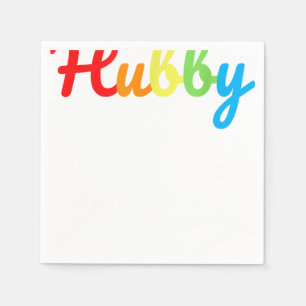 Serviette En Papier Hubby Gay pride LGBT Wedding Cadeaux Lune de miel