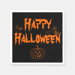Serviette En Papier Huer Halloween heureux