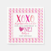 Serviette En Papier Hugs & Kisses (XOXO) Valentine's Day 1st Birthday (Devant)