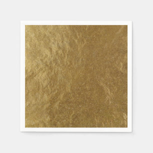 Serviette En Papier Huile de feuille d'or look moderne élégant Mariage