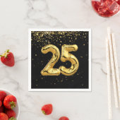 Serviette En Papier Huile D'Or 25 Ballons Et Serviettes Confetti (En situation)