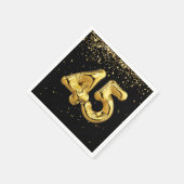 Serviette En Papier Huile D'Or 45 Ballons Et Serviettes Confetti (Coin)
