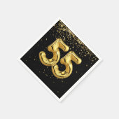 Serviette En Papier Huile D'Or 55 Ballons Et Serviettes Confetti (Coin)