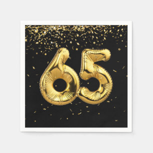 Serviette En Papier Huile D'Or 65 Ballons Et Serviettes Confetti