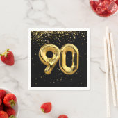 Serviette En Papier Huile D'Or 90 Ballons Et Serviettes Confetti (En situation)