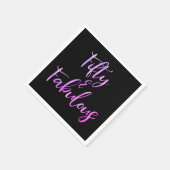 Serviette En Papier Huile rose et violet Cinquante et fabuleux (Coin)