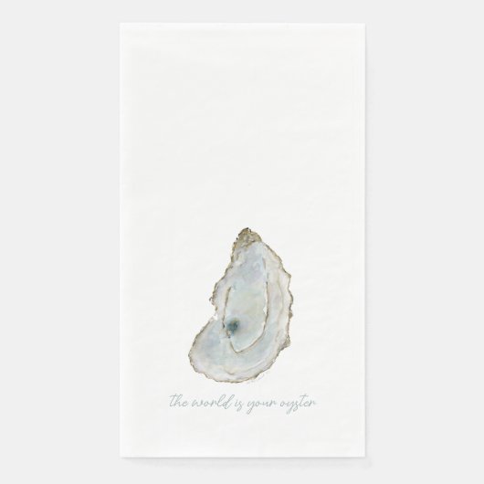 Serviette En Papier Huître aquarelle (Devant)