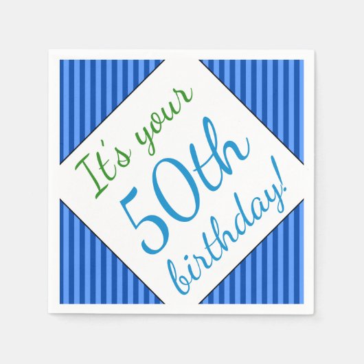 Serviette En Papier Humble 50e Anniversaire Papier serviettes (Devant)