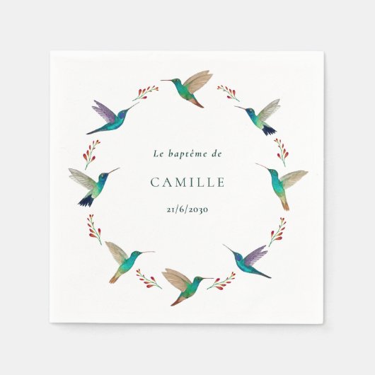 Serviette En Papier Hummingbird Baptism (Devant)
