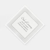 Serviette En Papier Humorous Wedding Text with Shimmering Hearts (Coin)