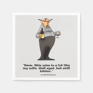 Serviette En Papier Humour à vin Cocktail Party Napkins