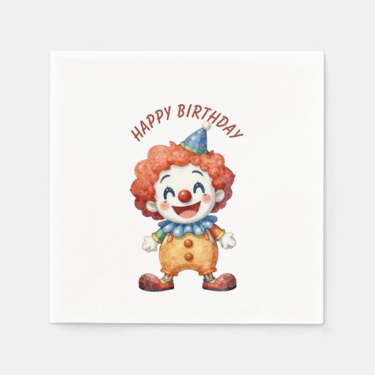 Serviette En Papier Humour de cirque clownesque (Devant)