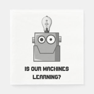 Serviette En Papier Humour de la technologie d'apprentissage automatiq