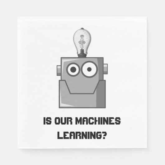 Serviette En Papier Humour de la technologie d'apprentissage automatiq (Devant)