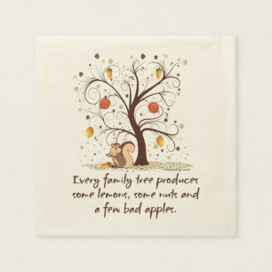 Serviette En Papier Humour de l'arbre généalogique