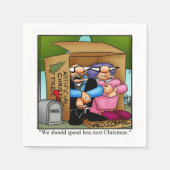 Serviette En Papier Humour de Noël amusant serviettes (Devant)