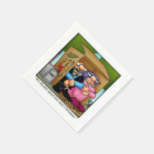 Serviette En Papier Humour de Noël amusant serviettes (Coin)