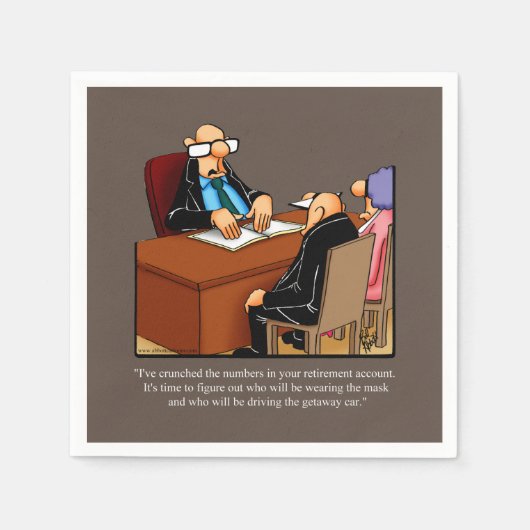 Serviette En Papier Humour de retraite amusant serviettes (Devant)
