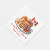 Serviette En Papier Humour de Thanksgiving Canada | Crêpes d'érable et (Coin)