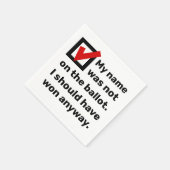 Serviette En Papier Humour des élections 2024 (Coin)