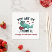 Serviette En Papier Humour Dinomite Valentine (En situation)