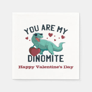 Serviette En Papier Humour Dinomite Valentine