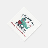 Serviette En Papier Humour Dinomite Valentine (Coin)