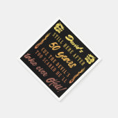 Serviette En Papier Humour du 50e anniversaire masculin (Coin)